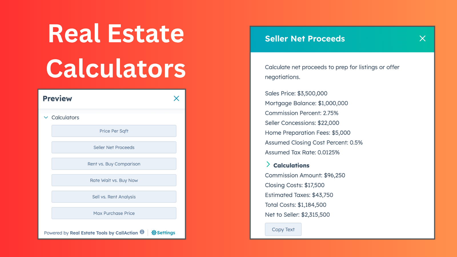 Real Estate Calculators inside the HubSpot CRM